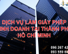 Dịch vụ làm giấy phép kinh doanh tại Thành phố Hồ Chí Minh